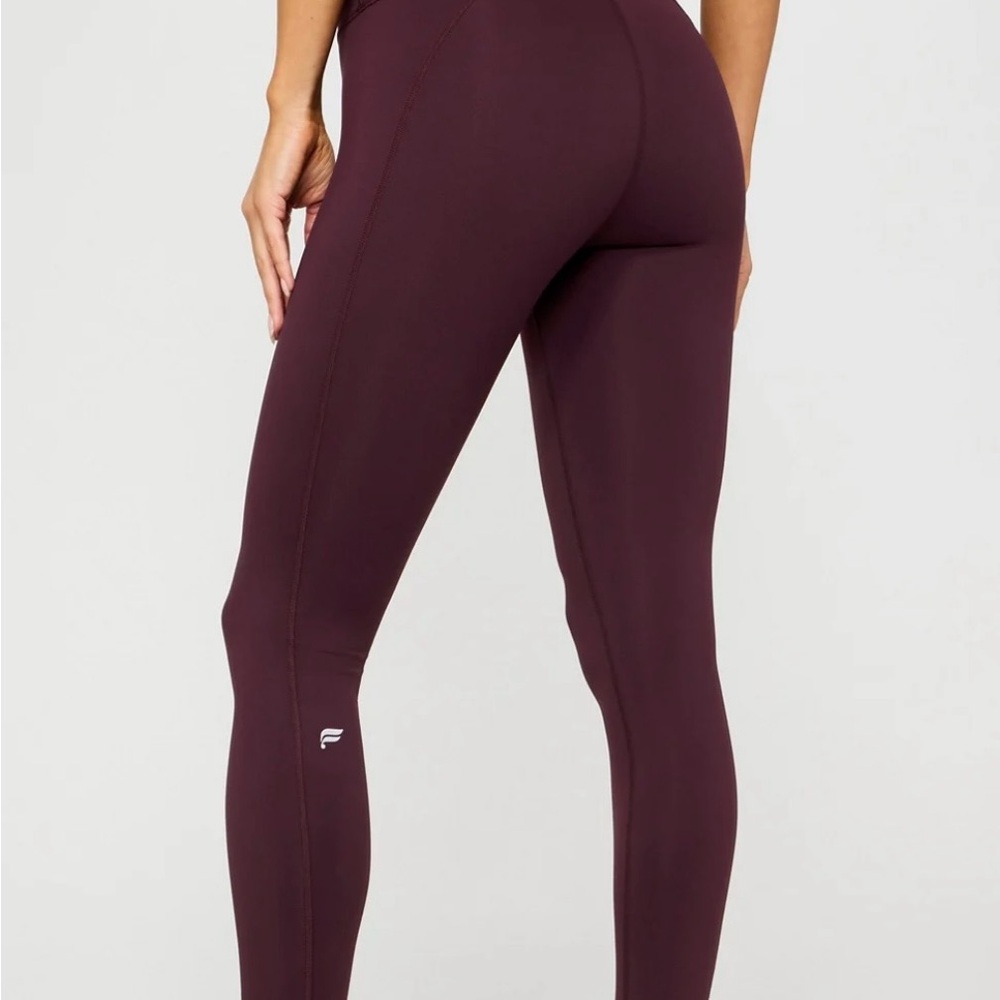 Fabletics PowerHold Burgundy Leggings